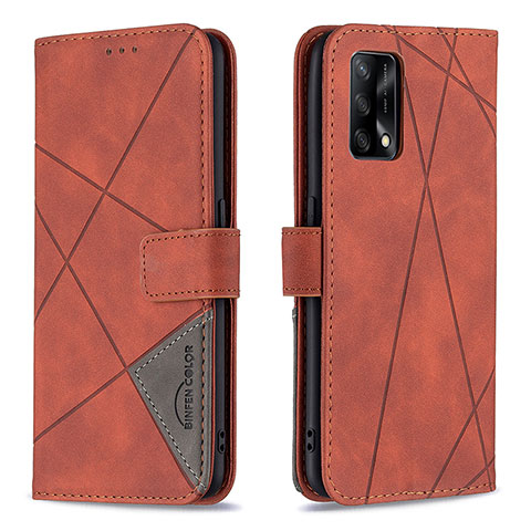 Handytasche Stand Schutzhülle Flip Leder Hülle B08F für Oppo A74 4G Orange