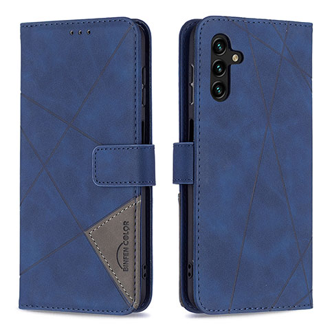 Handytasche Stand Schutzhülle Flip Leder Hülle B08F für Samsung Galaxy A04s Blau