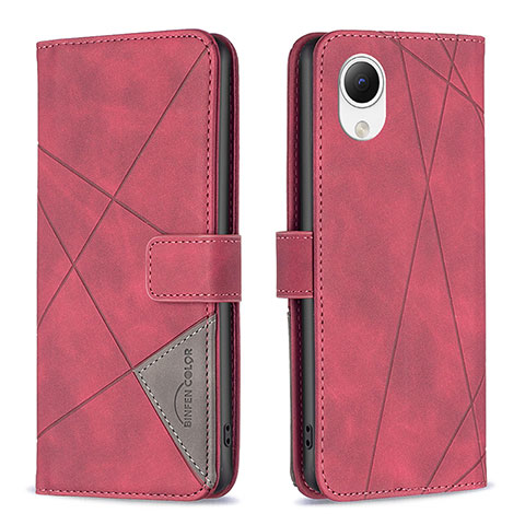 Handytasche Stand Schutzhülle Flip Leder Hülle B08F für Samsung Galaxy A23 5G SC-56C Rot