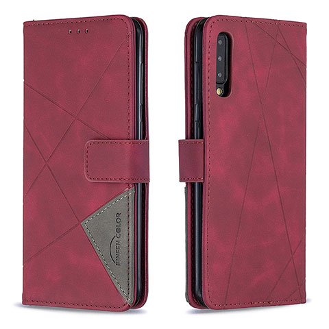 Handytasche Stand Schutzhülle Flip Leder Hülle B08F für Samsung Galaxy A50 Rot