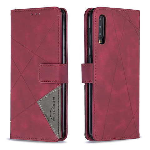 Handytasche Stand Schutzhülle Flip Leder Hülle B08F für Samsung Galaxy A50S Rot