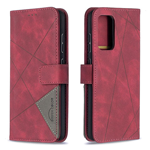 Handytasche Stand Schutzhülle Flip Leder Hülle B08F für Samsung Galaxy A52 4G Rot