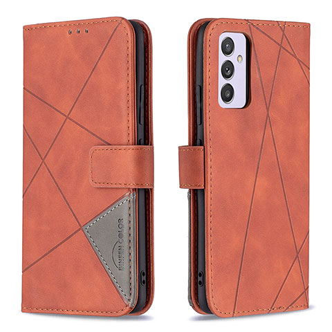 Handytasche Stand Schutzhülle Flip Leder Hülle B08F für Samsung Galaxy A54 5G Orange