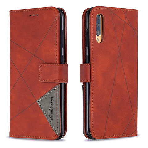 Handytasche Stand Schutzhülle Flip Leder Hülle B08F für Samsung Galaxy A70S Orange