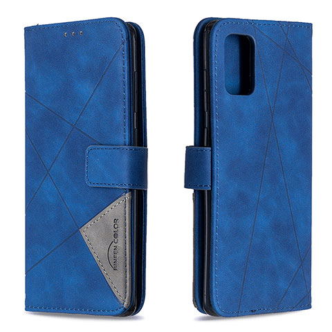 Handytasche Stand Schutzhülle Flip Leder Hülle B08F für Samsung Galaxy A71 4G A715 Blau