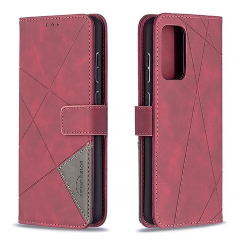 Handytasche Stand Schutzhülle Flip Leder Hülle B08F für Samsung Galaxy A72 4G Rot