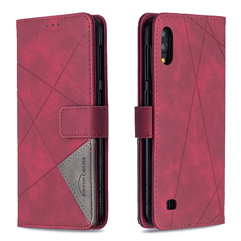 Handytasche Stand Schutzhülle Flip Leder Hülle B08F für Samsung Galaxy M10 Rot