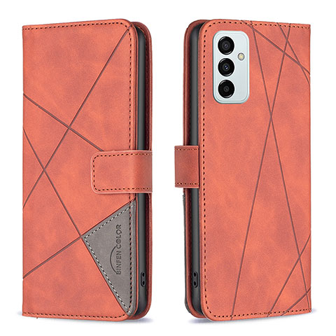 Handytasche Stand Schutzhülle Flip Leder Hülle B08F für Samsung Galaxy M23 5G Orange