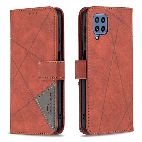 Handytasche Stand Schutzhülle Flip Leder Hülle B08F für Samsung Galaxy M32 4G Orange