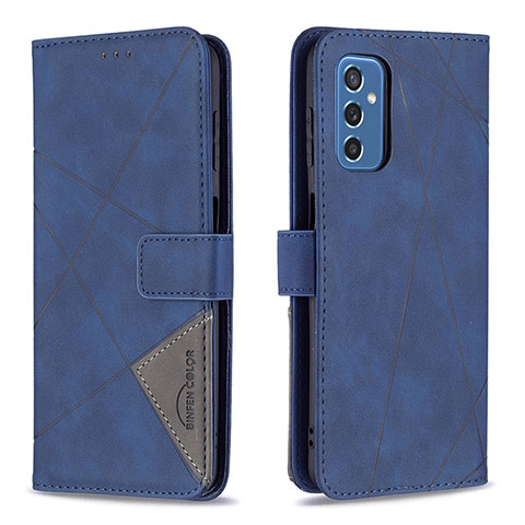 Handytasche Stand Schutzhülle Flip Leder Hülle B08F für Samsung Galaxy M52 5G Blau