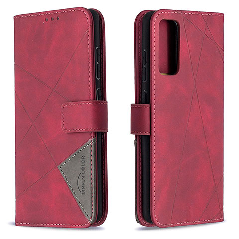 Handytasche Stand Schutzhülle Flip Leder Hülle B08F für Samsung Galaxy S20 FE 4G Rot