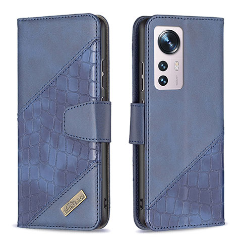 Handytasche Stand Schutzhülle Flip Leder Hülle B08F für Xiaomi Mi 12X 5G Blau