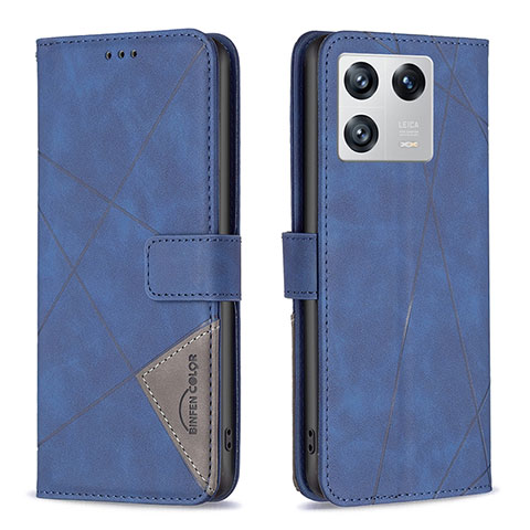 Handytasche Stand Schutzhülle Flip Leder Hülle B08F für Xiaomi Mi 13 5G Blau