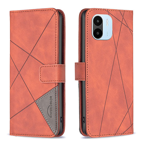 Handytasche Stand Schutzhülle Flip Leder Hülle B08F für Xiaomi Poco C50 Orange