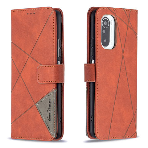 Handytasche Stand Schutzhülle Flip Leder Hülle B08F für Xiaomi Redmi K40 Pro+ Plus 5G Orange