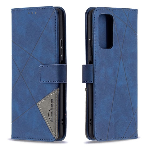 Handytasche Stand Schutzhülle Flip Leder Hülle B08F für Xiaomi Redmi Note 10 Pro 4G Blau