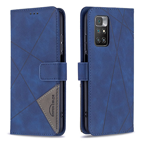 Handytasche Stand Schutzhülle Flip Leder Hülle B08F für Xiaomi Redmi Note 11 4G (2021) Blau