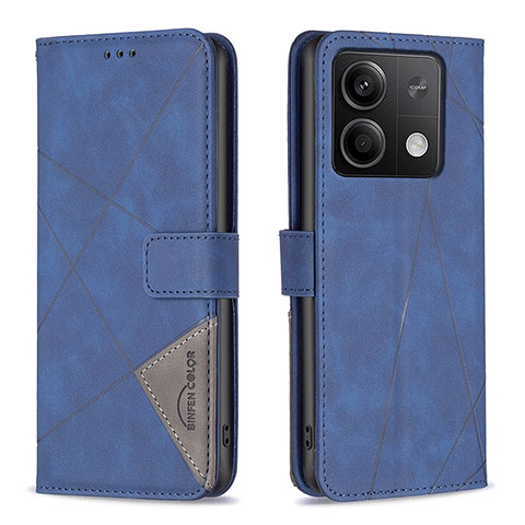 Handytasche Stand Schutzhülle Flip Leder Hülle B08F für Xiaomi Redmi Note 13 5G Blau