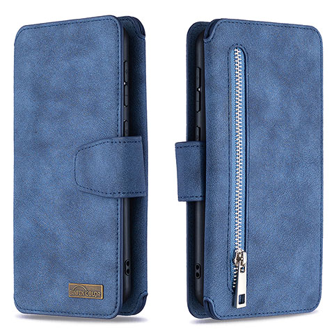 Handytasche Stand Schutzhülle Flip Leder Hülle B10F für Samsung Galaxy A10 Blau