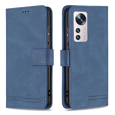 Handytasche Stand Schutzhülle Flip Leder Hülle B10F für Xiaomi Mi 12 5G Blau