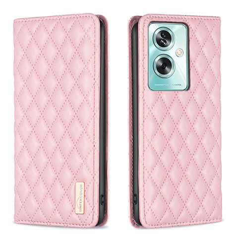 Handytasche Stand Schutzhülle Flip Leder Hülle B11F für Oppo A2 5G Rosegold