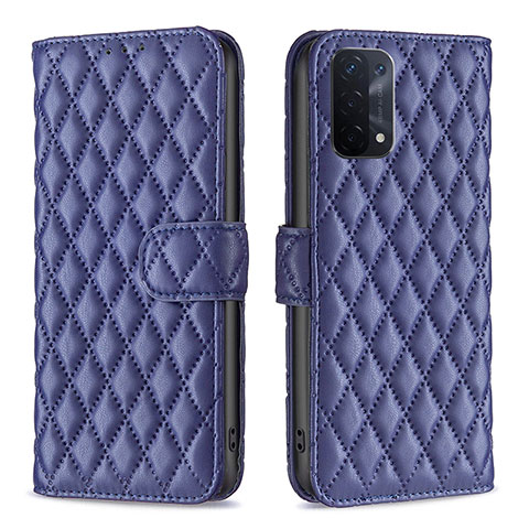 Handytasche Stand Schutzhülle Flip Leder Hülle B11F für Oppo A54 5G Blau