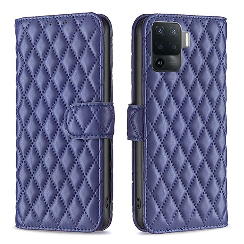 Handytasche Stand Schutzhülle Flip Leder Hülle B11F für Oppo A94 4G Blau