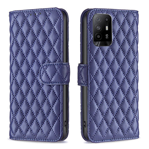 Handytasche Stand Schutzhülle Flip Leder Hülle B11F für Oppo F19 Pro+ Plus 5G Blau