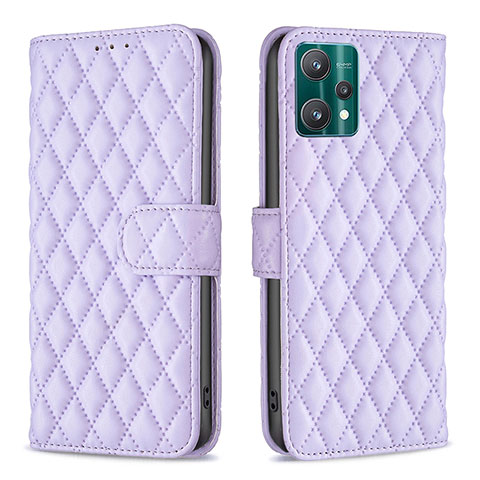 Handytasche Stand Schutzhülle Flip Leder Hülle B11F für Realme 9 5G Violett