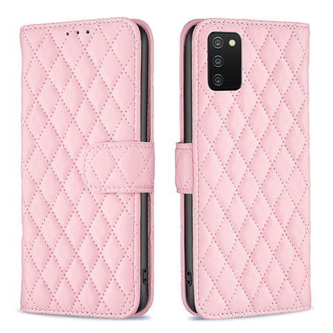 Handytasche Stand Schutzhülle Flip Leder Hülle B11F für Samsung Galaxy A03s Rosegold