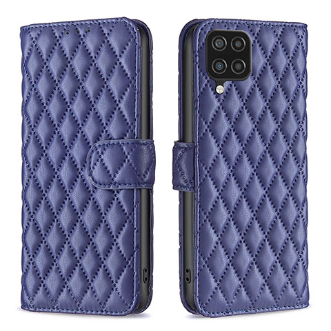 Handytasche Stand Schutzhülle Flip Leder Hülle B11F für Samsung Galaxy A12 Nacho Blau