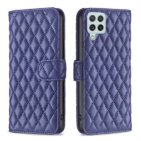 Handytasche Stand Schutzhülle Flip Leder Hülle B11F für Samsung Galaxy A22 4G Blau