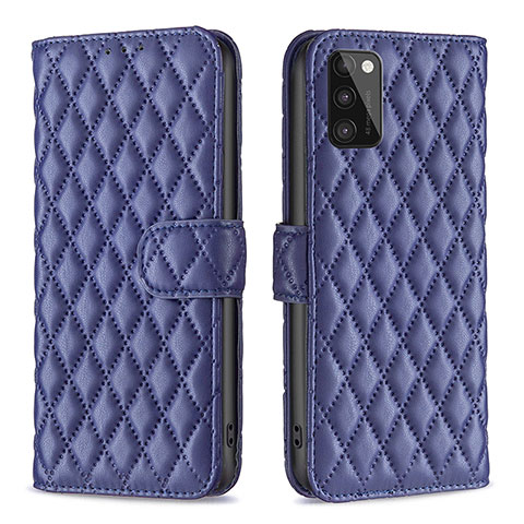 Handytasche Stand Schutzhülle Flip Leder Hülle B11F für Samsung Galaxy A41 Blau