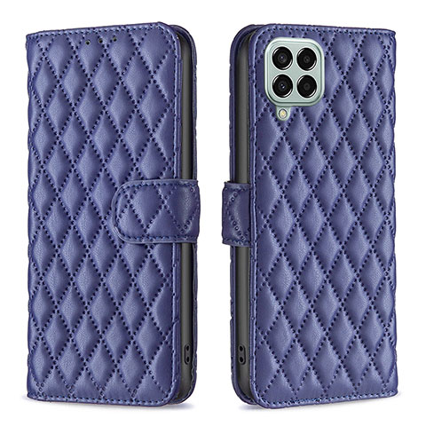 Handytasche Stand Schutzhülle Flip Leder Hülle B11F für Samsung Galaxy M33 5G Blau