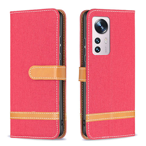 Handytasche Stand Schutzhülle Flip Leder Hülle B11F für Xiaomi Mi 12 5G Rot