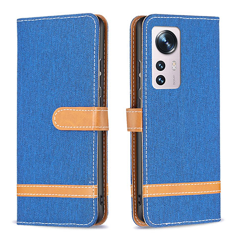 Handytasche Stand Schutzhülle Flip Leder Hülle B11F für Xiaomi Mi 12 Pro 5G Blau