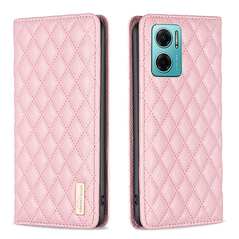 Handytasche Stand Schutzhülle Flip Leder Hülle B11F für Xiaomi Redmi Note 11E 5G Rosegold