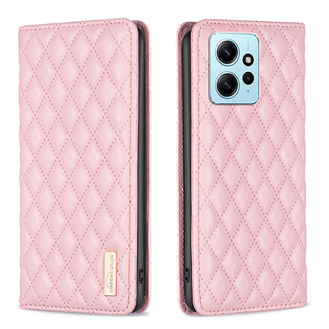 Handytasche Stand Schutzhülle Flip Leder Hülle B11F für Xiaomi Redmi Note 12 4G Rosegold