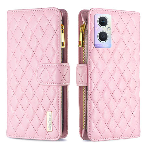 Handytasche Stand Schutzhülle Flip Leder Hülle B12F für OnePlus Nord N20 5G Rosegold