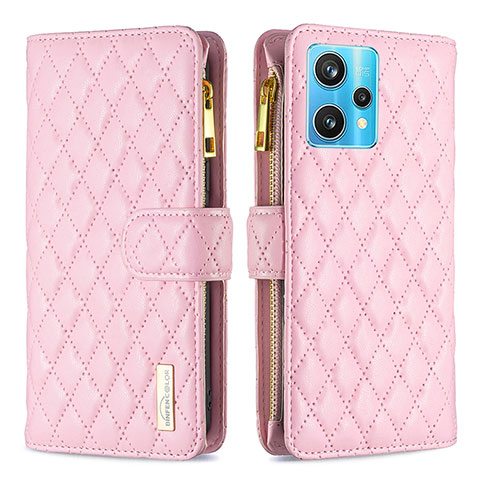 Handytasche Stand Schutzhülle Flip Leder Hülle B12F für Realme Narzo 50 Pro 5G Rosegold