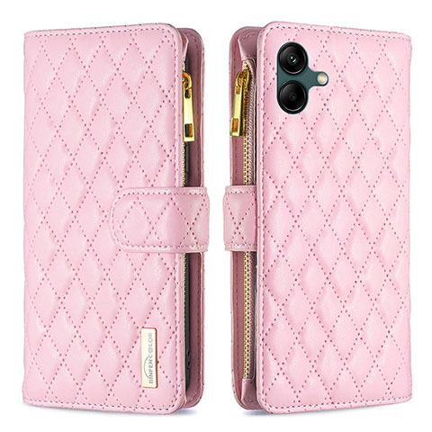 Handytasche Stand Schutzhülle Flip Leder Hülle B12F für Samsung Galaxy A05 Rosegold