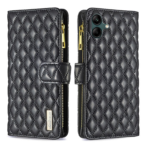 Handytasche Stand Schutzhülle Flip Leder Hülle B12F für Samsung Galaxy A05 Schwarz