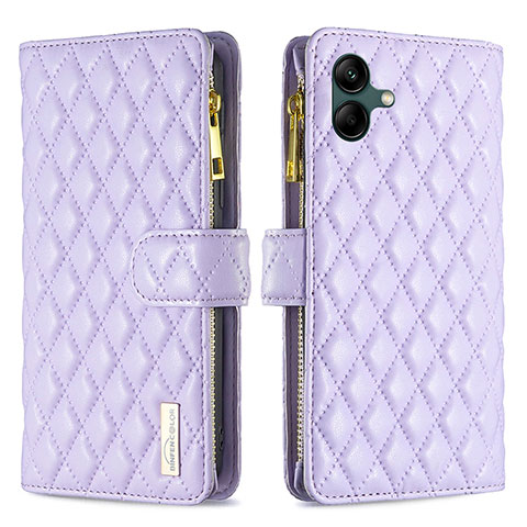 Handytasche Stand Schutzhülle Flip Leder Hülle B12F für Samsung Galaxy A05 Violett