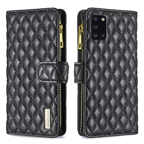 Handytasche Stand Schutzhülle Flip Leder Hülle B12F für Samsung Galaxy A31 Schwarz