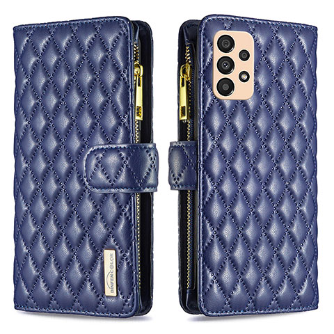 Handytasche Stand Schutzhülle Flip Leder Hülle B12F für Samsung Galaxy A33 5G Blau