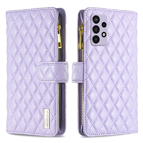 Handytasche Stand Schutzhülle Flip Leder Hülle B12F für Samsung Galaxy A72 5G Violett