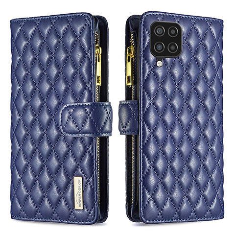 Handytasche Stand Schutzhülle Flip Leder Hülle B12F für Samsung Galaxy F12 Blau