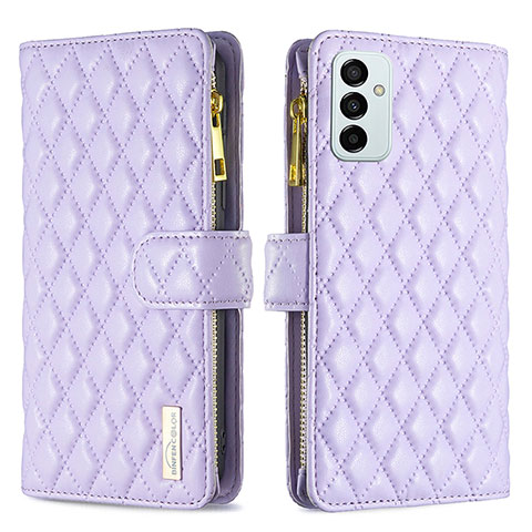 Handytasche Stand Schutzhülle Flip Leder Hülle B12F für Samsung Galaxy F23 5G Violett