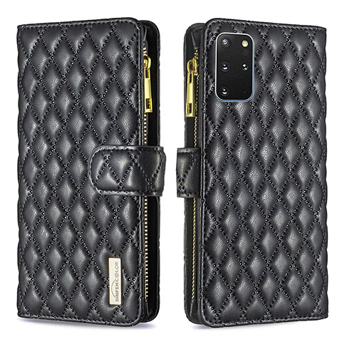 Handytasche Stand Schutzhülle Flip Leder Hülle B12F für Samsung Galaxy S20 Plus 5G Schwarz