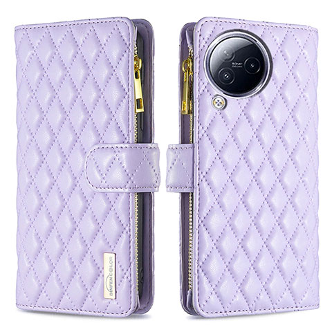 Handytasche Stand Schutzhülle Flip Leder Hülle B12F für Xiaomi Civi 3 5G Violett